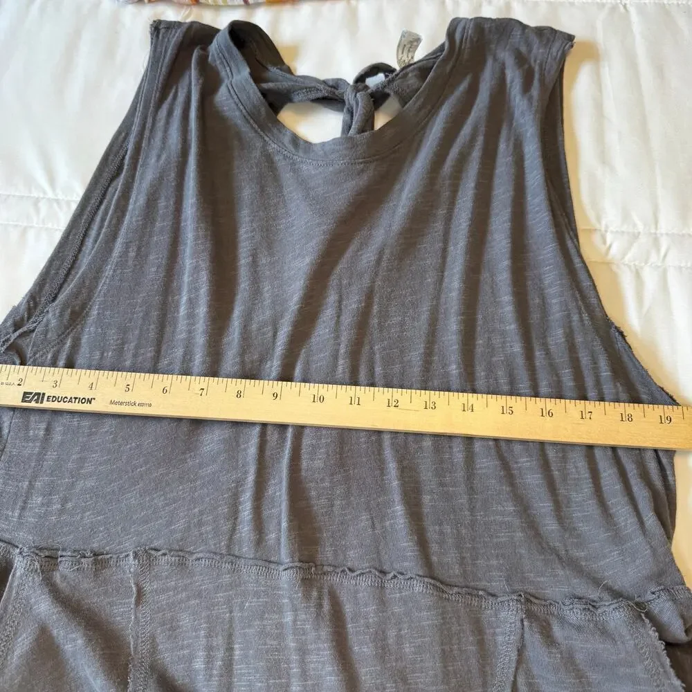 Intimately Free People Women's Sz S Boho Homebody Romper Jumpsuit Vintage Gray￼ - Picture 11 of 13